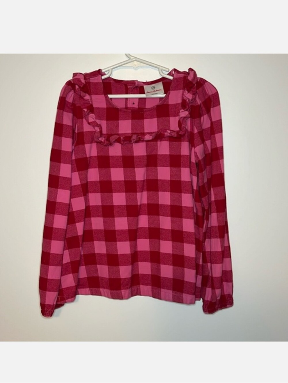 Hanna Anderson long sleeved girls plaid top